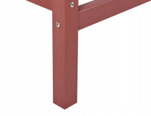 Beliani Stół ogrodowy 59 x 59 cm czerwony ADIRONDACK 5