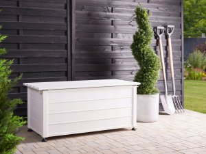Skrzynia ogrodowa Beliani Skrzynia ogrodowa CAMPALTO Metal 113 cm 50 cm Biały 4