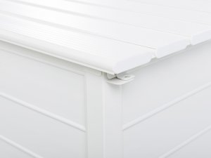 Skrzynia ogrodowa Beliani Skrzynia ogrodowa CAMPALTO Metal 113 cm 50 cm Biały 9