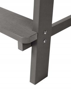 Beliani Krzesło barowe ogrodowe ADIRONDACK Materiał syntetyczny Ciemnoszary 7