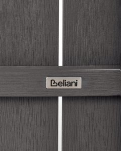 Beliani Krzesło barowe ogrodowe ADIRONDACK Materiał syntetyczny Ciemnoszary 8