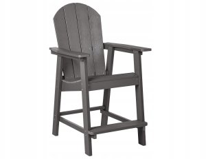 Beliani Zestaw mebli balkonowych ADIRONDACK Ciemnoszary 5
