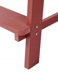 Beliani Krzesło barowe ogrodowe ADIRONDACK Czerwony 7