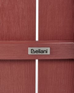 Beliani Krzesło barowe ogrodowe ADIRONDACK Czerwony 8