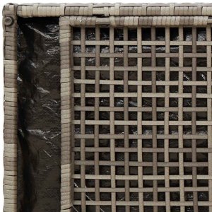 vidaXL Ławka ogrodowa ze schowkiem i poduszką Szara 100 cm Polirattan 10