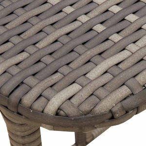 vidaXL Składany stół ogrodowy szary 90x51x75 cm polirattan 9