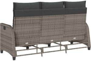 vidaXL Rozkładana Sofa Ogrodowa z Poduszkami L-kształtna Szara 7