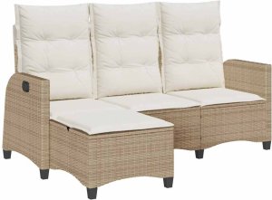 vidaXL Rozkładana Sofa Ogrodowa z Poduszkami w Kształcie Litery L 2