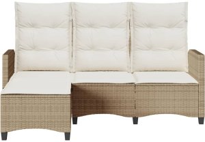 vidaXL Rozkładana Sofa Ogrodowa z Poduszkami w Kształcie Litery L 5