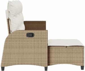 vidaXL Rozkładana Sofa Ogrodowa z Poduszkami w Kształcie Litery L 6