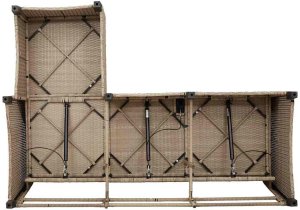 vidaXL Rozkładana Sofa Ogrodowa z Poduszkami w Kształcie Litery L 10