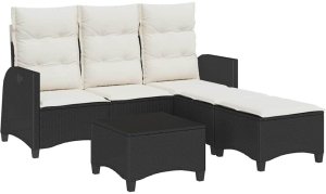 vidaXL 3-częściowy zestaw ogrodowy z poduszkami w kształcie litery L 2