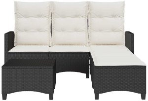 vidaXL 3-częściowy zestaw ogrodowy z poduszkami w kształcie litery L 4