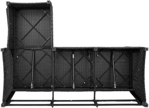 vidaXL 3-częściowy zestaw ogrodowy z poduszkami w kształcie litery L 9