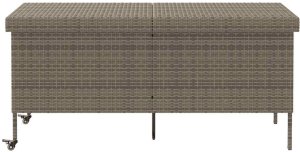 Skrzynia ogrodowa vidaXL Skrzynia ogrodowa z kółkami, szara, 160x55x75 cm, polirattan 3