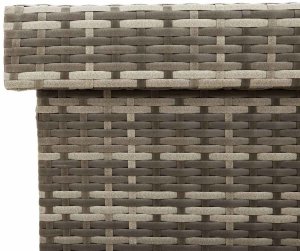 Skrzynia ogrodowa vidaXL Skrzynia ogrodowa z kółkami, szara, 160x55x75 cm, polirattan 10