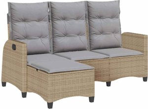 vidaXL Rozkładana Sofa Ogrodowa z Poduszkami w Kształcie Litery L 2