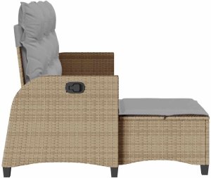 vidaXL Rozkładana Sofa Ogrodowa z Poduszkami w Kształcie Litery L 6