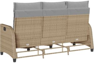 vidaXL Rozkładana Sofa Ogrodowa z Poduszkami w Kształcie Litery L 7