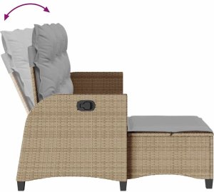 vidaXL Rozkładana Sofa Ogrodowa z Poduszkami w Kształcie Litery L 8