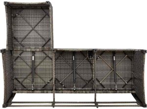 vidaXL 3-częściowy zestaw ogrodowy z poduszkami w kształcie litery L 9