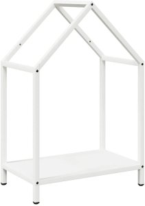 Drewutnia vidaXL Stojak na drewno opałowe, biały, 40x25x60 cm 2