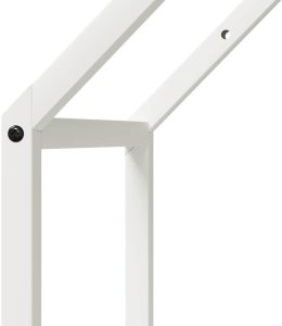 Drewutnia vidaXL Stojak na drewno opałowe, biały, 40x25x60 cm 7