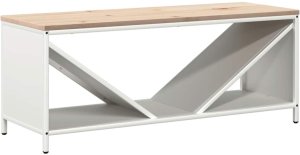 Drewutnia vidaXL Stojak na drewno opałowe z drewnianym blatem, 100,5x35,5x40 cm (864256 VidaXL) 2
