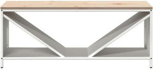Drewutnia vidaXL Stojak na drewno opałowe z drewnianym blatem, 100,5x35,5x40 cm (864256 VidaXL) 6