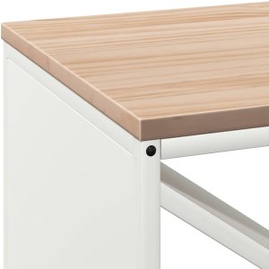 Drewutnia vidaXL Stojak na drewno opałowe z drewnianym blatem, 100,5x35,5x40 cm (864256 VidaXL) 8