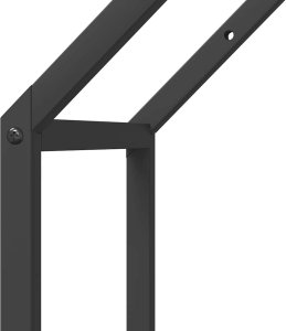 Drewutnia vidaXL Stojak na drewno opałowe, czarny, 40x25x90 cm 7