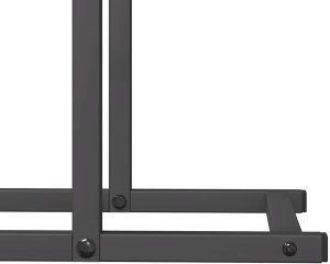 Drewutnia vidaXL Stojak na drewno opałowe, czarny, 50x25x60 cm 8