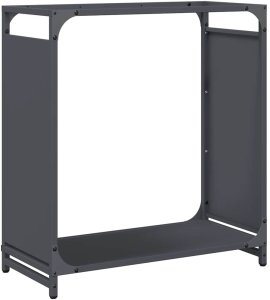 Drewutnia vidaXL Stojak na drewno opałowe antracyt Stal walcowana na zimno 2