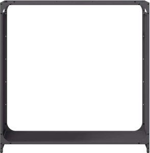 Drewutnia vidaXL Stojak na drewno opałowe czarny 90x28x90 cm 5