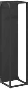Drewutnia vidaXL Stojak na drewno opałowe, czarny, 25x25x100 cm 2