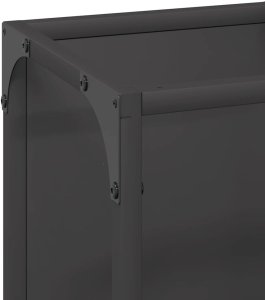 Drewutnia vidaXL Stojak na drewno opałowe, czarny, 25x25x100 cm 8