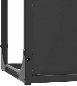 Drewutnia vidaXL Stojak na drewno opałowe, czarny, 25x25x100 cm 9