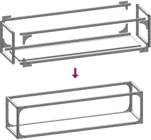 Drewutnia vidaXL Stojak na drewno opałowe, czarny, 25x25x100 cm 10