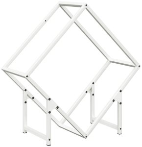 Drewutnia vidaXL Stojak na drewno opałowe biały 60x25x60 cm 2