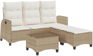 vidaXL 3-częściowy zestaw ogrodowy z poduszkami w kształcie litery L 2