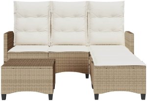 vidaXL 3-częściowy zestaw ogrodowy z poduszkami w kształcie litery L 4