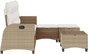 vidaXL 3-częściowy zestaw ogrodowy z poduszkami w kształcie litery L 5