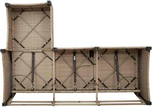 vidaXL 3-częściowy zestaw ogrodowy z poduszkami w kształcie litery L 9