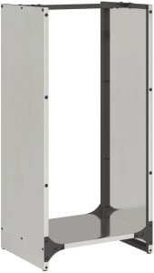 Drewutnia vidaXL Stojak na drewno opałowe 40x30x80 cm Stal nierdzewna (864235 VidaXL) 2