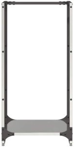 Drewutnia vidaXL Stojak na drewno opałowe 40x30x80 cm Stal nierdzewna (864235 VidaXL) 5