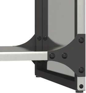 Drewutnia vidaXL Stojak na drewno opałowe 40x30x80 cm Stal nierdzewna (864235 VidaXL) 8