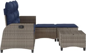 vidaXL 3-częściowy zestaw ogrodowy z poduszkami w kształcie litery L 5