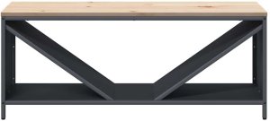 Drewutnia vidaXL Stojak na drewno opałowe z drewnianym blatem, 100,5x35,5x40 cm (864257 VidaXL) 6