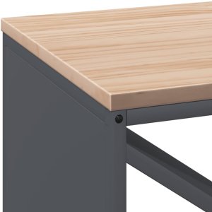 Drewutnia vidaXL Stojak na drewno opałowe z drewnianym blatem, 100,5x35,5x40 cm (864257 VidaXL) 8