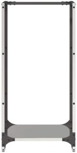 Drewutnia vidaXL Stojak na drewno opałowe 40x30x80 cm Stal nierdzewna 5